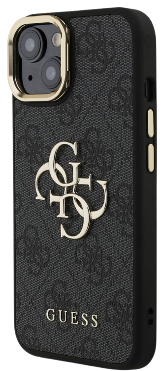 GUESS CARCASA 4G SOPORTE CAMARA IPHONE 14 NEGRO