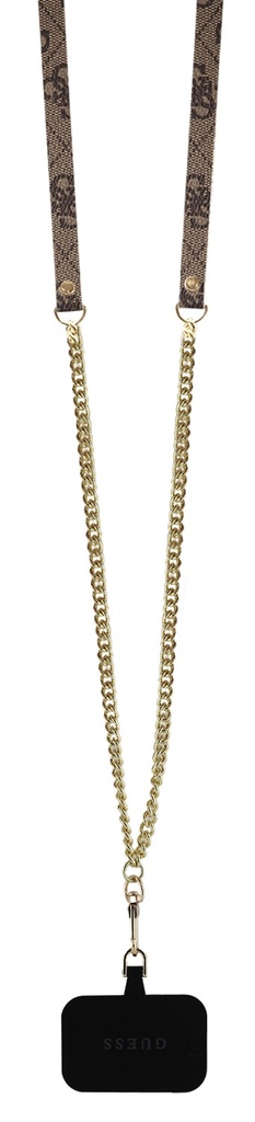 GUESS CARCASA STRASS CROSSBODY IPHONE 16 PLUS MARRON