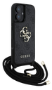 GUESS CARCASA CROSSBOY STRAP 4G IPHONE 16 NEGRO
