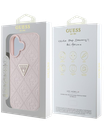 GUESS CARCASA GRAINED 4G STAMP TRIANGLE IPHONE 16 ROSA
