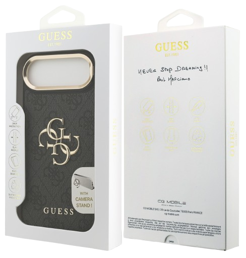 GUESS CARCASA 4G SOPORTE CAMARA IPHONE 17 AIR NEGRO