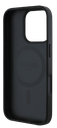 GUESS CARCASA MAGSAFE GRAINED PEONY TRIANGLE IPHONE 16 PRO NEGRO