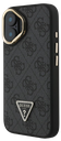 GUESS CARCASA MAGSAFE 4G TRIANGLE SOPORTE CAMARA IPHONE 16 NEGRO