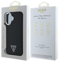 GUESS CARCASA GRAINED MAGSAFE TRIANGLE LOGO IPHONE 16 NEGRO