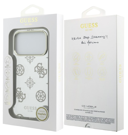 GUESS CARCASA MAGSAFE MIRROR GLITTER IPHONE 17 AIR DORADO (copia)