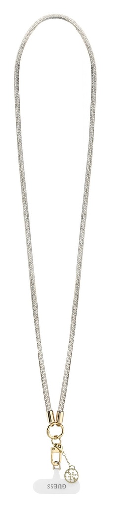 GUESS COLGANTE CHARM RHINESTONE PLATA
