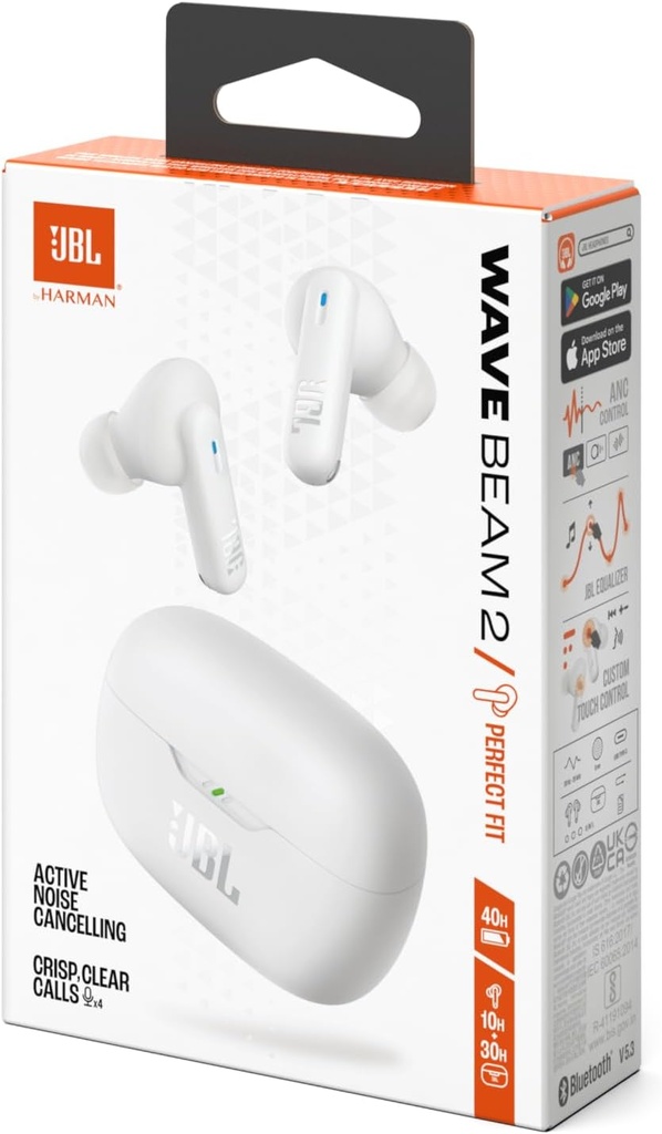 JBL AURICULAR BLUETOOTH WAVE BEAM 2 BLANCO