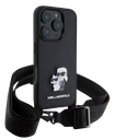 KARL LAGERFELD CARCASA K&C PIN CROSSBODY STRAP IPHONE 16 PRO NEGRO