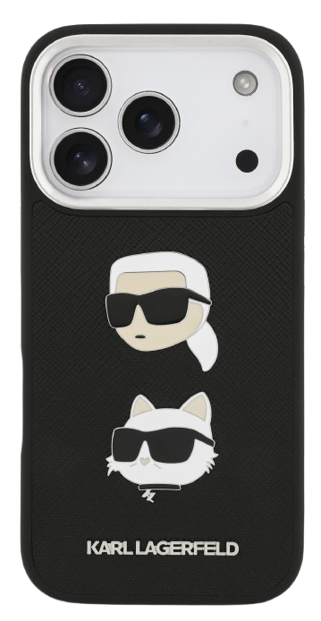 KARL LAGERFELD CARCASA GRAINED K&C HEADS IPHONE 17 PRO NEGRO
