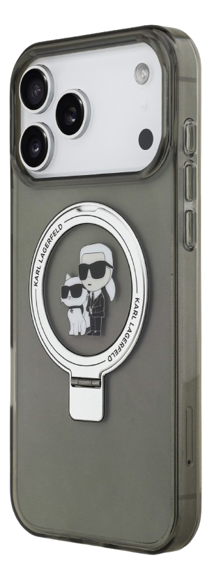 KARL LAGERFELD CARCASA MAGSAFE RINGSTAND KC IPHONE 17 PRO NEGRO