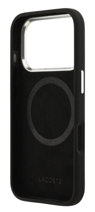 LACOSTE CARCASA MAGSAFE SILICONE CROC IPHONE 17 PRO NEGRO