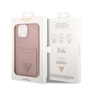 GUESS carcasa CARD iphone 14 PLUS ROSA
