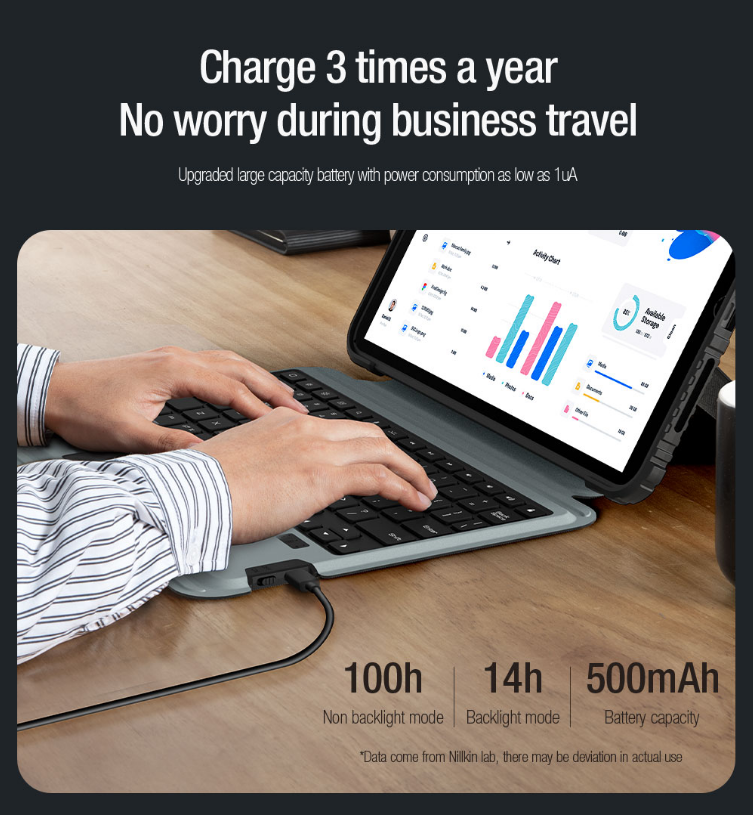 NILLKIN FUNDA TECLADO RETROILUMINADO IPAD PRO 11 (2024)