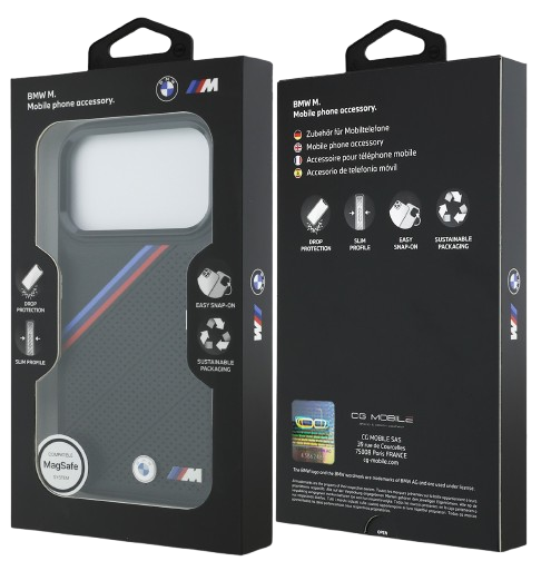 BMW CARCASA MAGSAFE TRICOLOR IPHONE 17 PRO NEGRO