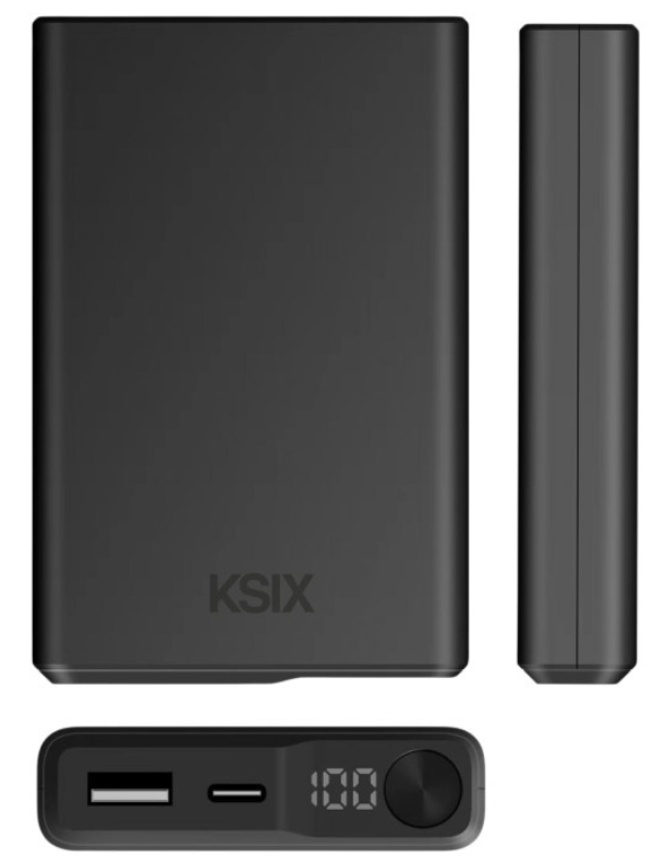 KSIX BATERIA MAGNETICA SLIM 10000mAh PD 22.5W / PANTALLA NEGRO