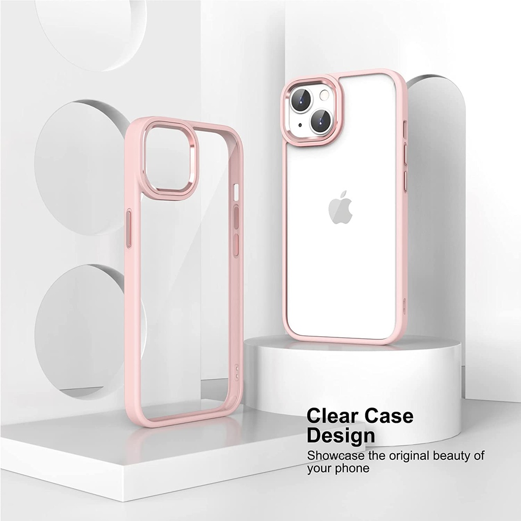 DEVIA Carcasa shockproof CRYSTAL IPhone 14 ROSA