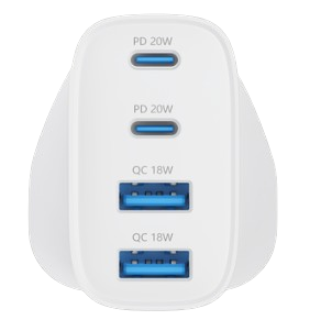 DEVIA CARGADOR PRO1 QC 40W 2 USBa / 2 USBc