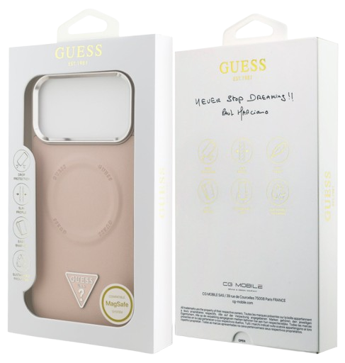 GUESS CARCASA MAGSAFE TRIANGLE IPHONE 17 PRO MAX ROSA