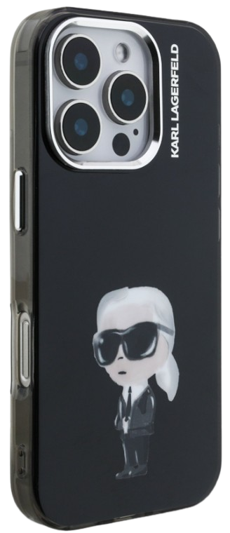 KARL LAGERFELD CARCASA IML AQUARELL IPHONE 16 PRO MAX NEGRO