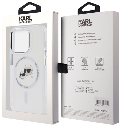 KARL LAGERFELD CARCASA MAGSAFE RINGSTAND IPHONE 15 PRO MAX NEGRO (copia)