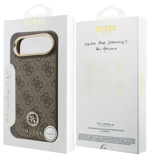 GUESS CARCASA MAGSAFE 4G STRASS IPHONE 17 PLUS MARRON (3).webp