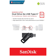 SANDISK pendrive dual TYPE C 64GB