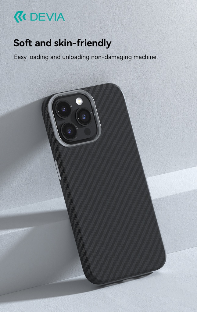 DEVIA CARCASA MAGSAFE CARBON FIBRE IPHONE 15 PRO