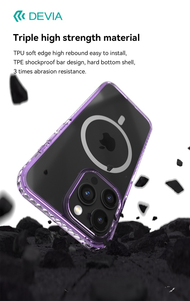 DEVIA CARCASA GUARDIAN MAGSAFE IPHONE 15 PRO ROSA