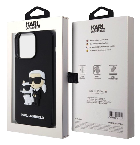 KARL LAGERFELD CARCASA 3D RUBBER KARL AND CHOUPETTE IPHONE 15 PRO MAX