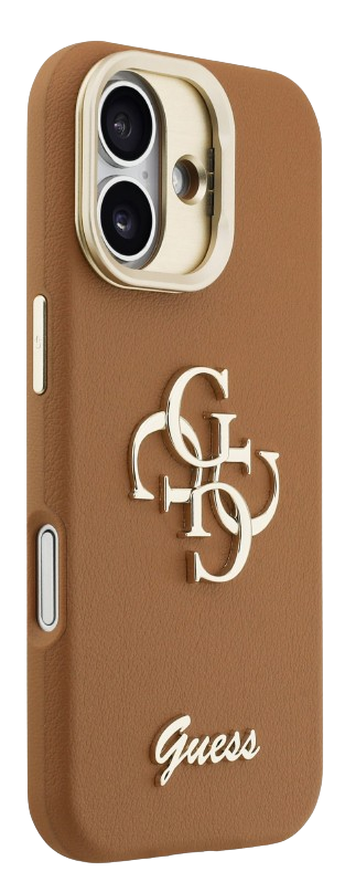 GUESS CARCASA GRAINED 4G SOPORTE CAMARA IPHONE 17 MARRON