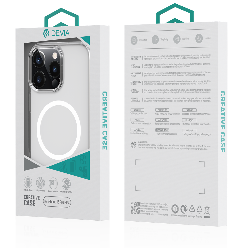 DEVIA CARCASA MAGNETIC SHOCKPROOF IPHONE 16 PRO