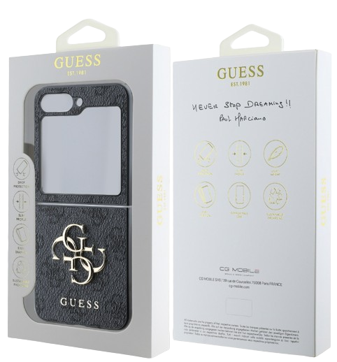 GUESS carcasa 4G CHARMS SAMSUNG FLIP 5 MARRON