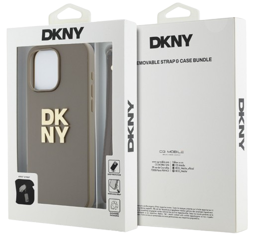 DKNY CARCASA STRAP LOGO IPHONE 15 PRO MAX BEIGE