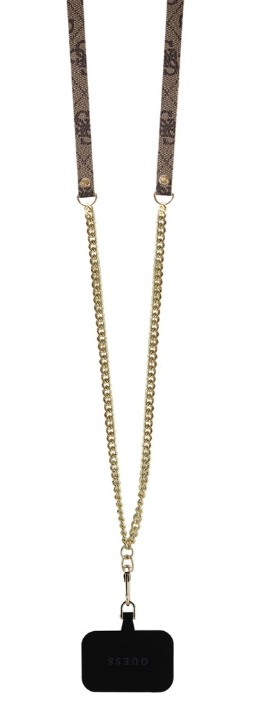 GUESS CARCASA STRASS CROSSBODY IPHONE 16 MARRON