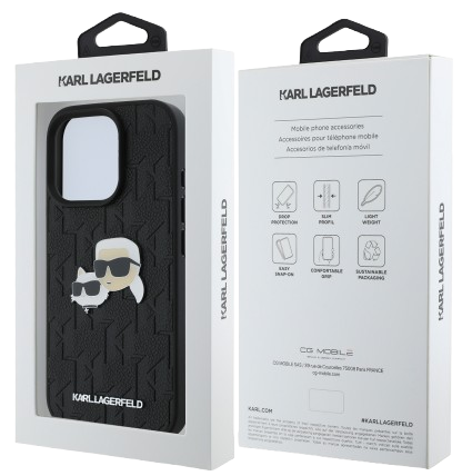KARL LAGERFELD CARCASA K&C IPHONE 16 PRO NEGRO