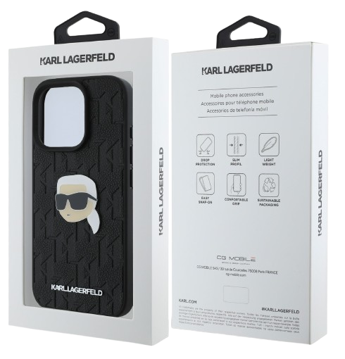 KARL LAGERFELD CARCASA KARL IPHONE 16 PRO NEGRO