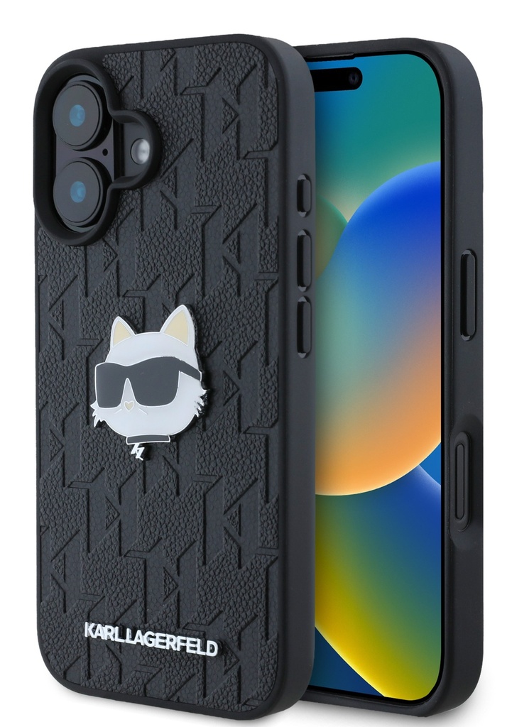 KARL LAGERFELD CARCASA CHOUPETTE HEAD IPHONE 16 NEGRO