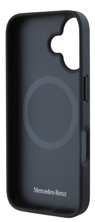 MERCEDES BENZ CARCASA MAGSAFE WOOD IPHONE 16 NEGRO