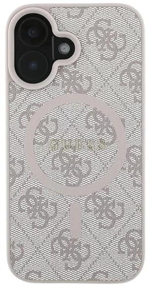 GUESS CARCASA MAGSAFE RING CLASSIC LOGO IPHONE 16 PLUS ROSA