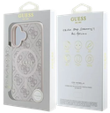 GUESS CARCASA MAGSAFE RING CLASSIC LOGO IPHONE 16 PLUS ROSA