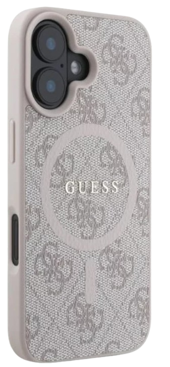 GUESS CARCASA MAGSAFE RING CLASSIC LOGO IPHONE 16 ROSA