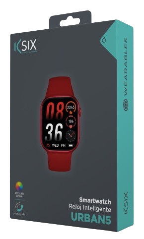 KSIX SMARTWATCH URBAN 5 ROJO