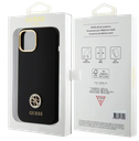 GUESS carcasa SILICONE STRASS iphone 15 PRO NEGRO