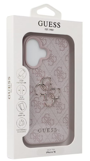 GUESS CARCASA 4G BIG LOGO IPHONE 16 ROSA