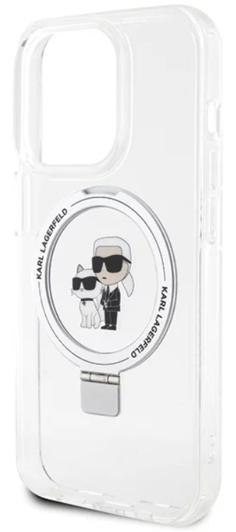 KARL LAGERFELD CARCASA MAGSAFE RINGSTAND KC IPHONE 16 PRO BLANCO