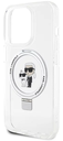 KARL LAGERFELD CARCASA MAGSAFE RINGSTAND KC IPHONE 16 PRO BLANCO