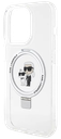 KARL LAGERFELD CARCASA MAGSAFE RINGSTAND KC IPHONE 16 PRO MAX BLANCO