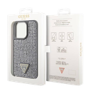 GUESS CARCASA RHINESTONE IPHONE 16 PLATA