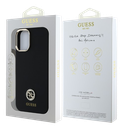 GUESS CARCASA SILICONE STRASS IPHONE 16 PLUS NEGRO