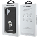 KARL LAGERFELD CARCASA GLITTER PIN IPHONE 16 PLUS NEGRO